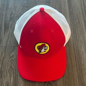 Buc-ees Red/White Trucker Style Snapback Hat OS